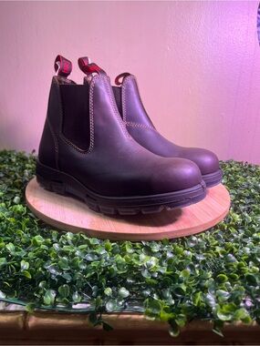 🔥 REDBANK BOOTS UNPU DARK BROWN LEATHER BOOTS MENS SIZE 9.5